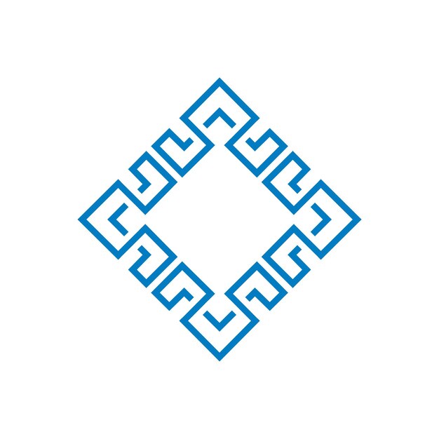 Diseño de monograma cuadrado