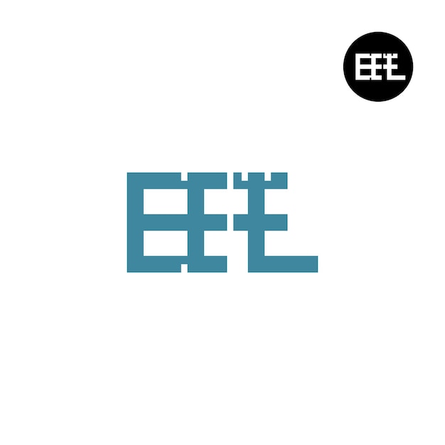 Diseño del monograma de la letra del logotipo de la EFL