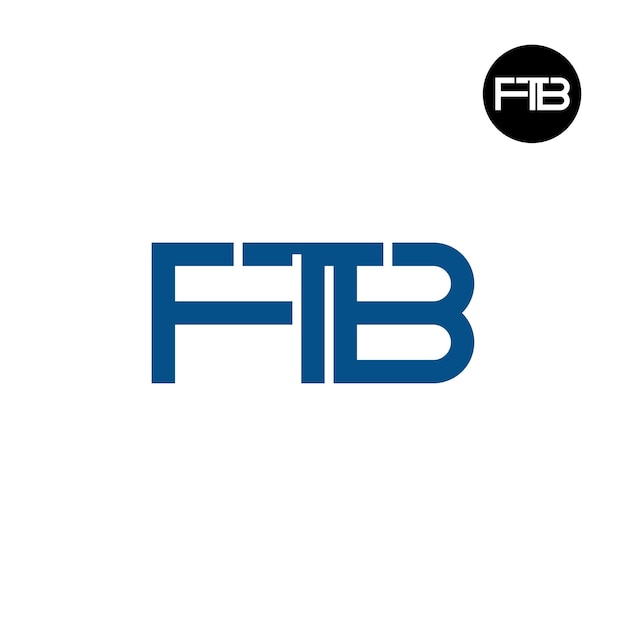 Diseño del monograma de la letra del logotipo de FTB