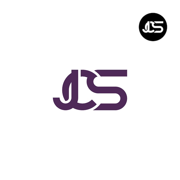 Diseño del monograma de la letra del logotipo de JCS