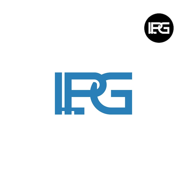 Diseño del monograma de la letra del logotipo de LPG