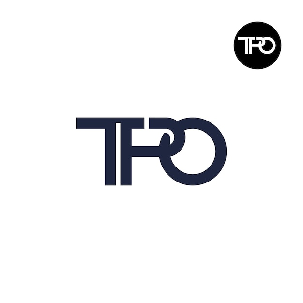 Diseño del monograma de la letra del logotipo de la OPT