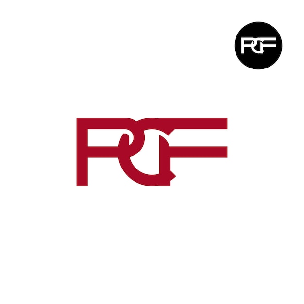 Diseño del monograma de la letra del logotipo de PCF