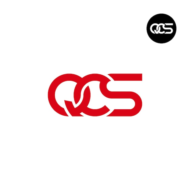 Diseño del monograma de la letra del logotipo de QCS