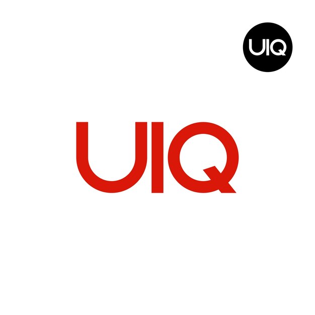 El diseño del monograma de la letra del logotipo UIQ