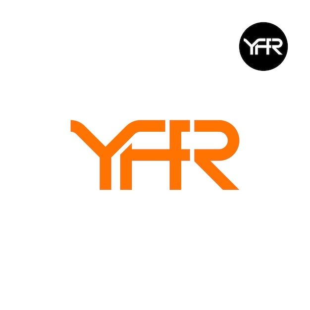 El diseño del monograma de la letra del logotipo de YFR