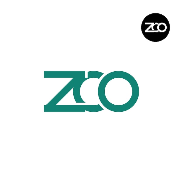 Diseño del monograma de la letra del logotipo de ZCO