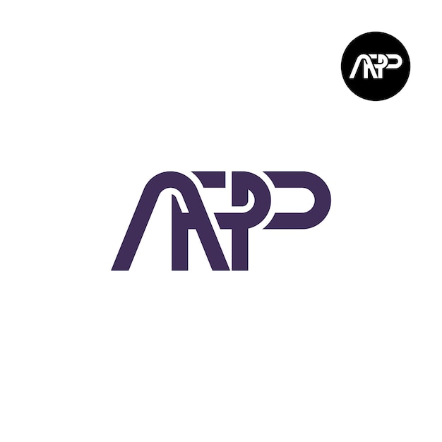 Diseño de monograma de letras del logotipo de la aplicación