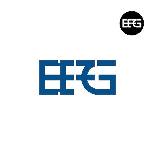 Diseño del monograma de las letras del logotipo EFG