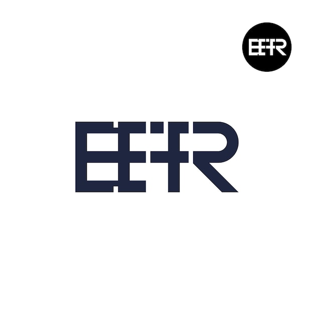Diseño del monograma de las letras del logotipo EFR