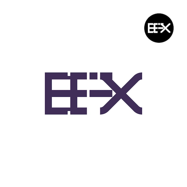 Diseño del monograma de las letras del logotipo EFX