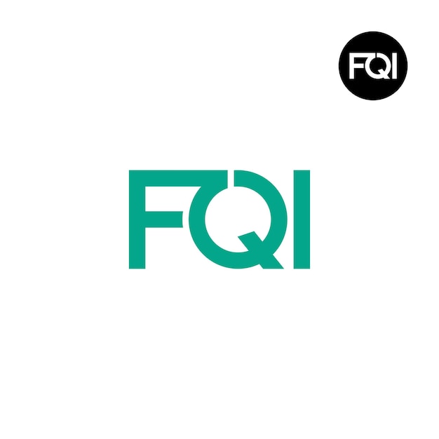 Diseño del monograma de las letras del logotipo de la FQI