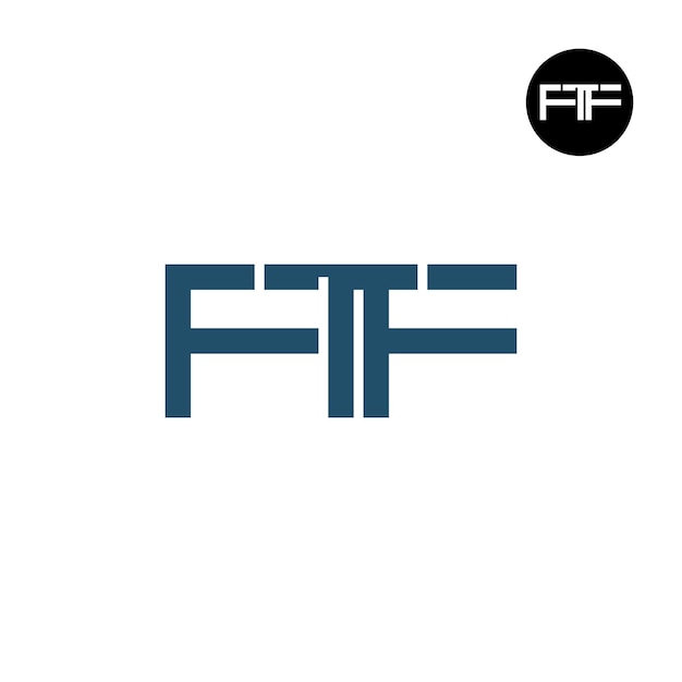 Diseño del monograma de las letras del logotipo de FTF
