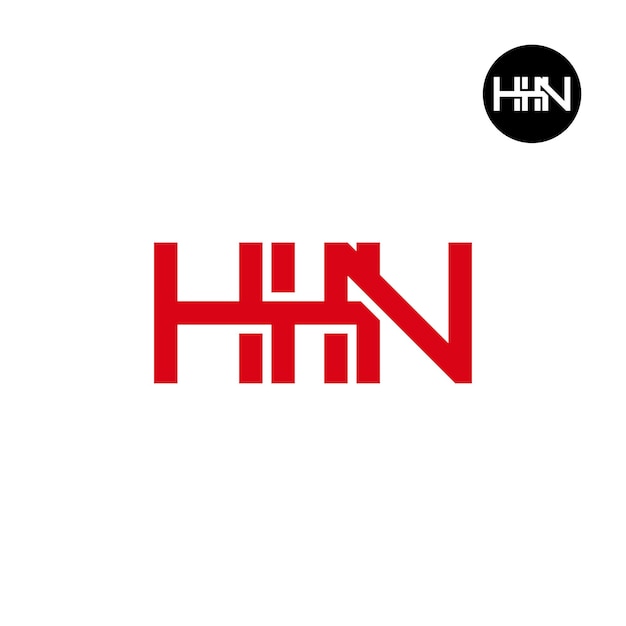 Diseño del monograma de las letras del logotipo HHN