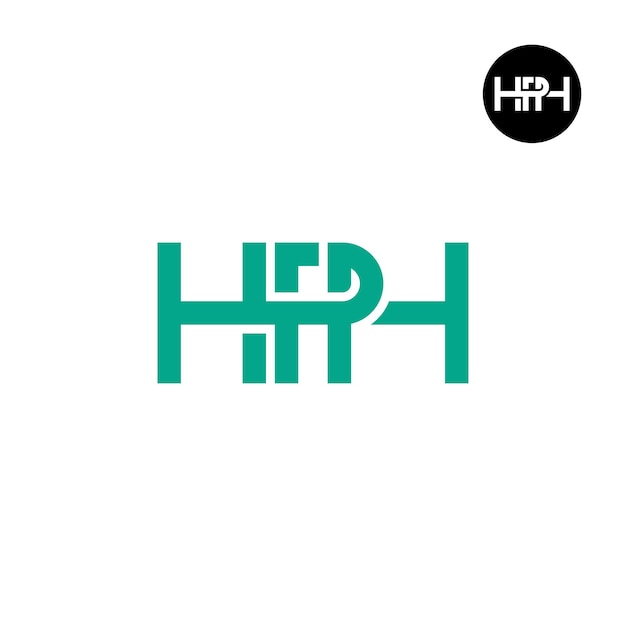 Diseño del monograma de las letras del logotipo de HPH