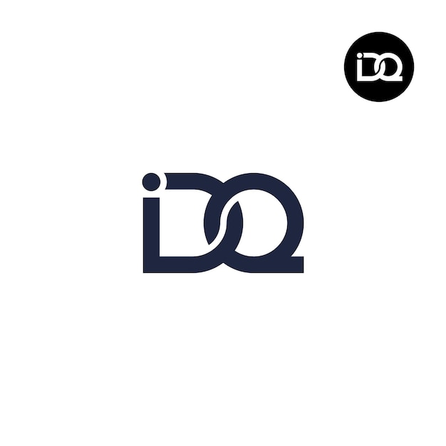 Diseño del monograma de las letras del logotipo IDQ