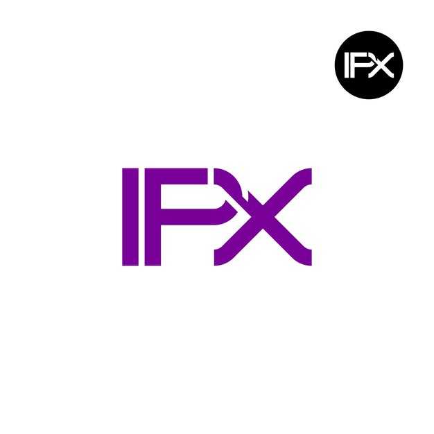 Diseño del monograma de las letras del logotipo IPX