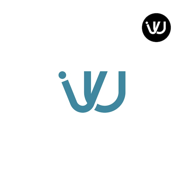 Diseño del monograma de las letras del logotipo de IVU