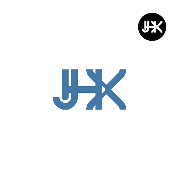 Diseño del monograma de las letras del logotipo JHX