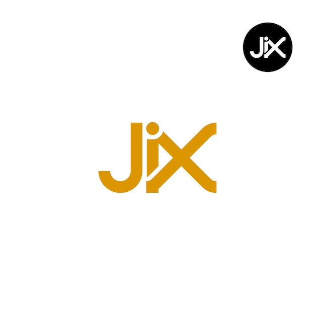 Diseño del monograma de las letras del logotipo JIX