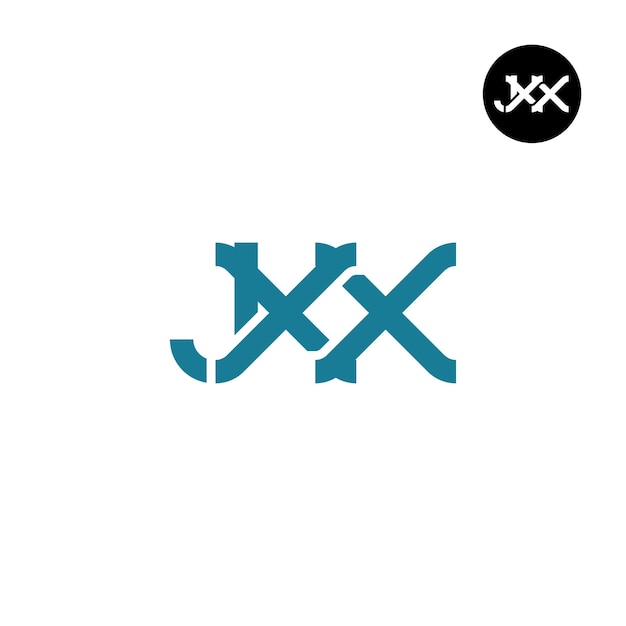Diseño del monograma de las letras del logotipo JXX