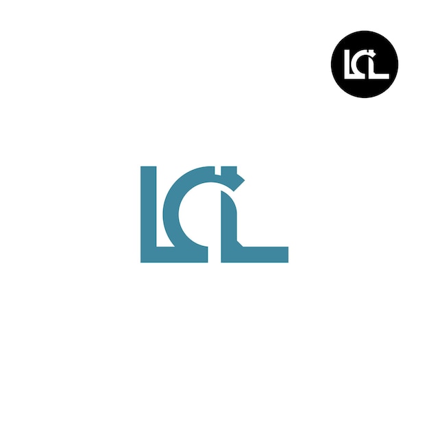 Vector diseño del monograma de las letras del logotipo de lcl