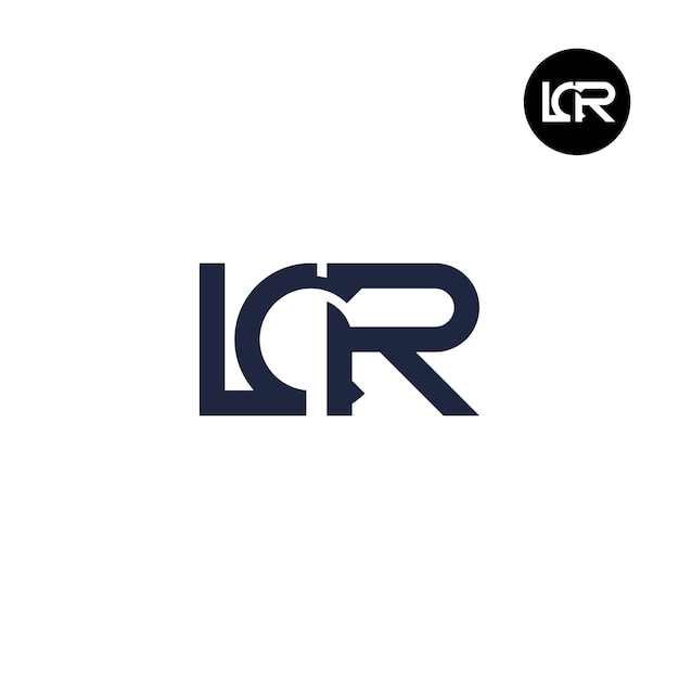 Diseño del monograma de las letras del logotipo de LCR