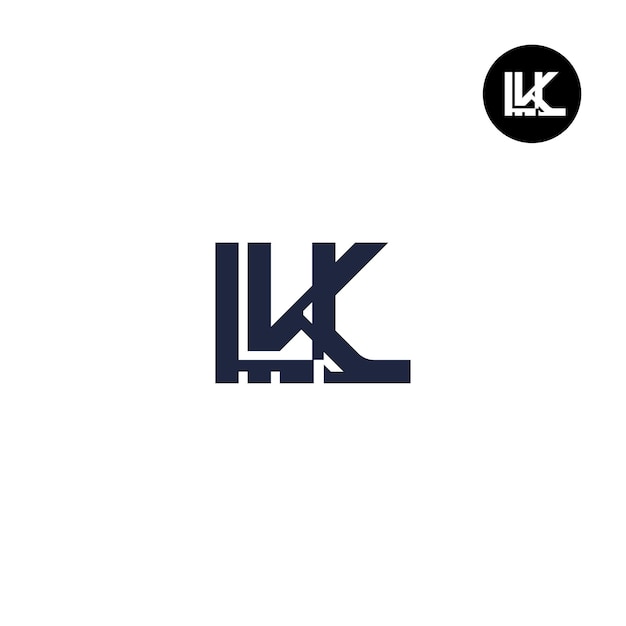 Diseño del monograma de las letras del logotipo de LKL