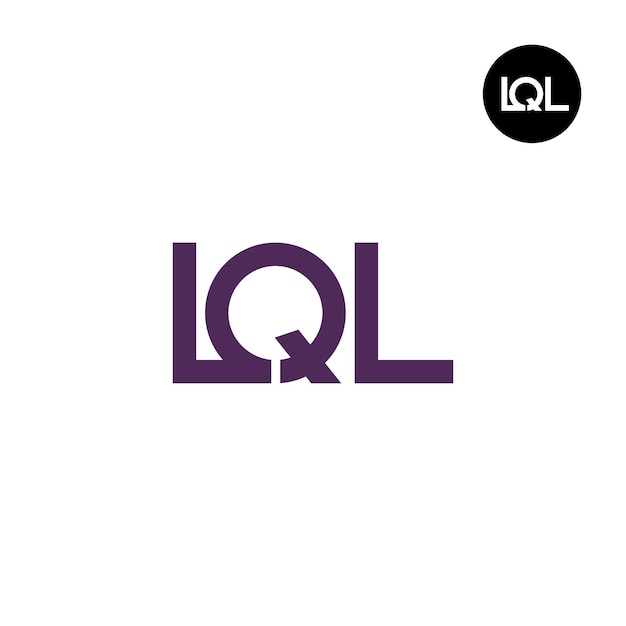Diseño del monograma de las letras del logotipo LQL