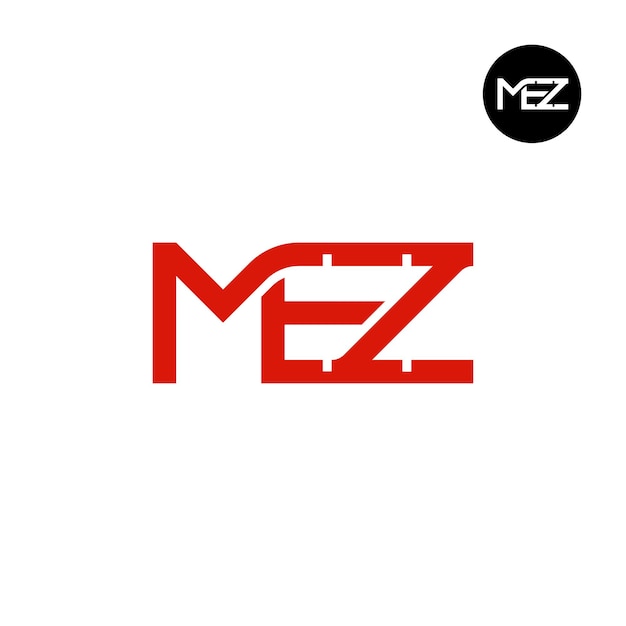 Diseño del monograma de las letras del logotipo de MEZ