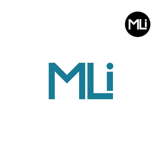 Diseño del monograma de las letras del logotipo MLI