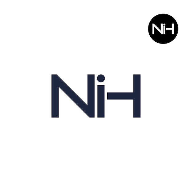 Diseño del monograma de las letras del logotipo del NIH