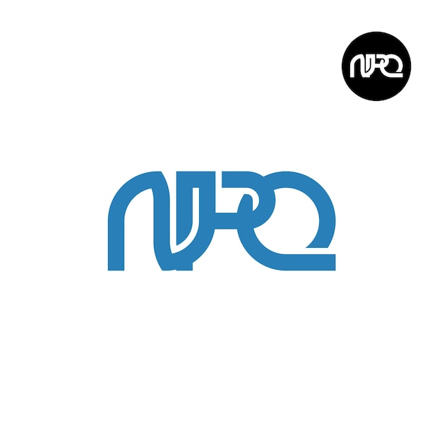 Diseño del monograma de las letras del logotipo NPQ