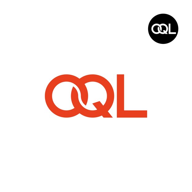 Diseño del monograma de las letras del logotipo de OQL
