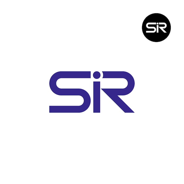 Diseño del monograma de las letras del logotipo SIR