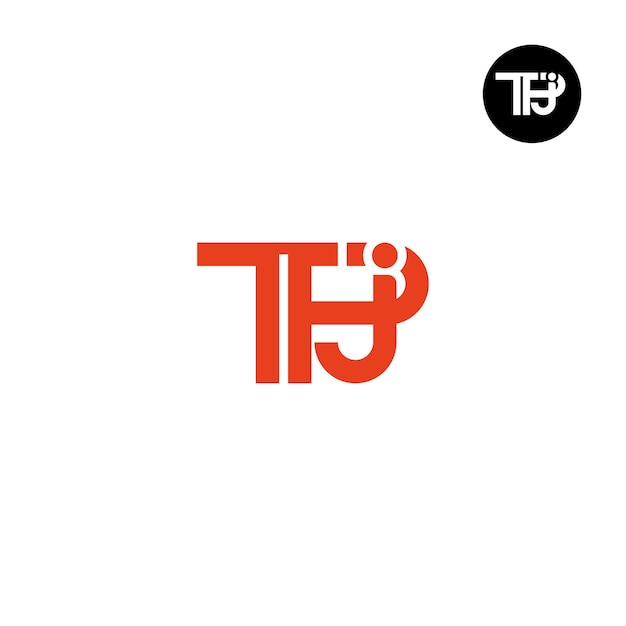 Diseño del monograma de las letras del logotipo TPJ
