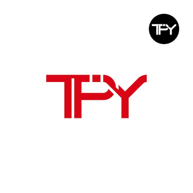 Diseño del monograma de las letras del logotipo TPY