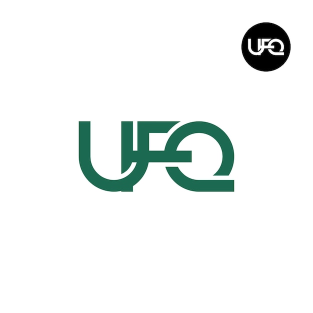 Diseño del monograma de las letras del logotipo UFQ