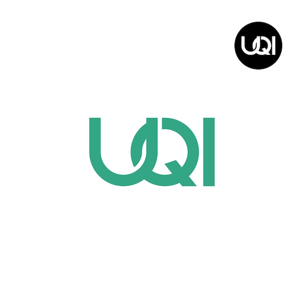 Diseño del monograma de las letras del logotipo de la UQI