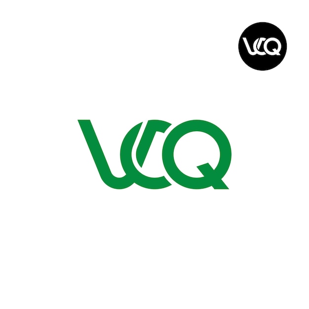 Diseño del monograma de las letras del logotipo VCQ