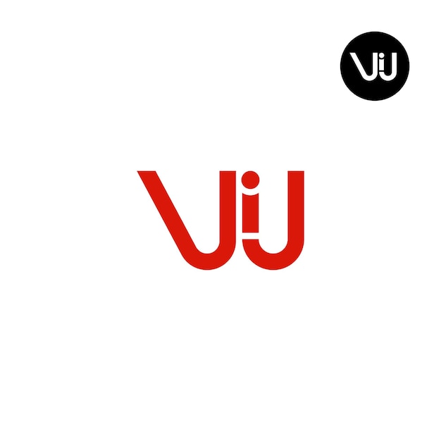 Diseño del monograma de las letras del logotipo de VIJ