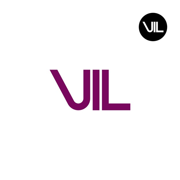 Diseño del monograma de las letras del logotipo VIL
