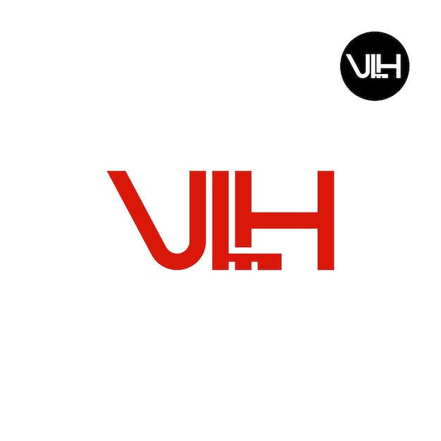 Diseño del monograma de las letras del logotipo de VLH