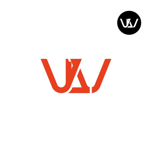 Diseño del monograma de las letras del logotipo de VLV