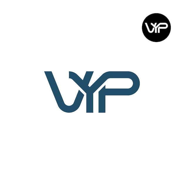 Diseño del monograma de las letras del logotipo de VYP