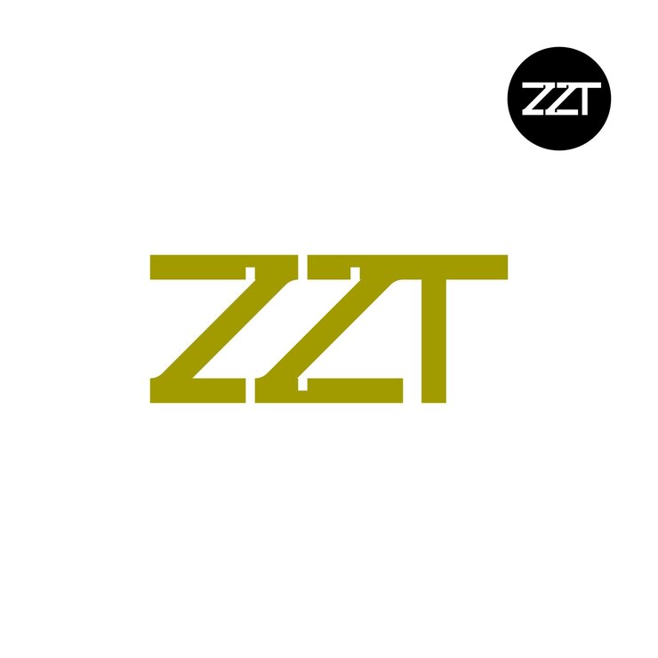 Vector diseño del monograma de las letras del logotipo de zzt