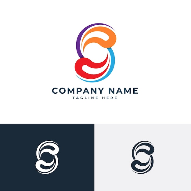 diseño de monograma de logotipo colorido y creativo para uso de la empresa