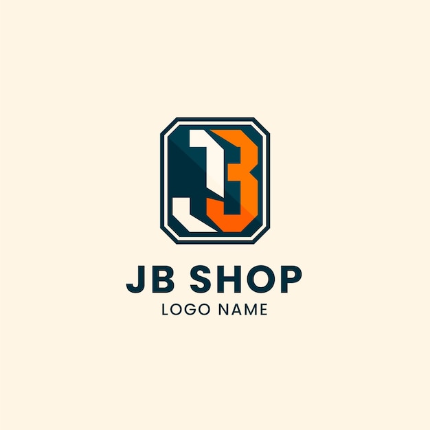 Diseño del monograma del logotipo de jb