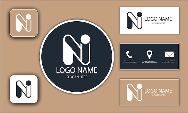 Vector diseño de monograma de logotipo