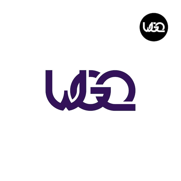 Diseño de monogramas de letras del logotipo de WGQ